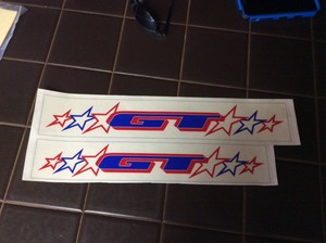 GT Freestyle tour Bikes BMX vintage NOS Genuine Decals//Stickers Old School