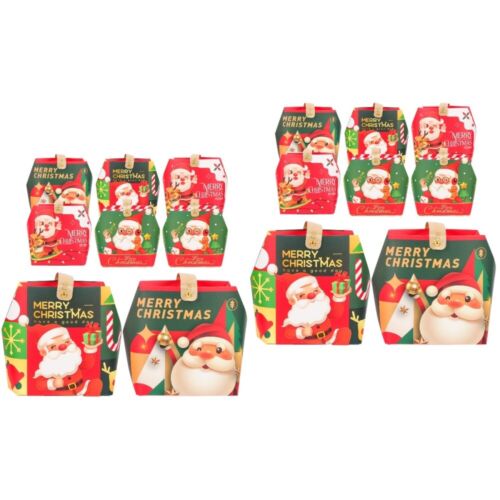  16 Pcs Xmas Candy Boxes 3d Christmas Treat Cookie Present Cardboard - Picture 1 of 12
