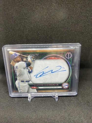 2020 Topps Tribute - Tribute Autographs Green #TA-VGJ Vladimir Guerrero Jr. /99 