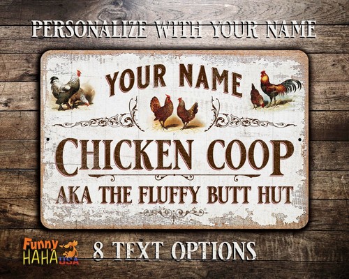 Chicken Coop Personalized Vintage Theme Metal Sign - Picture 2 of 16
