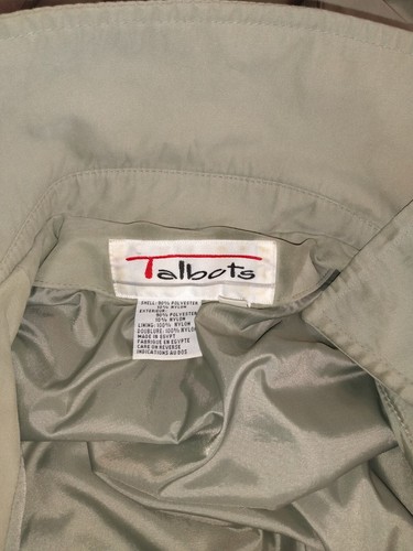 Talbots Trench Womens L Hooded Rain Drawstring Waist Mid-Length Coat Jacket - Picture 3 of 8