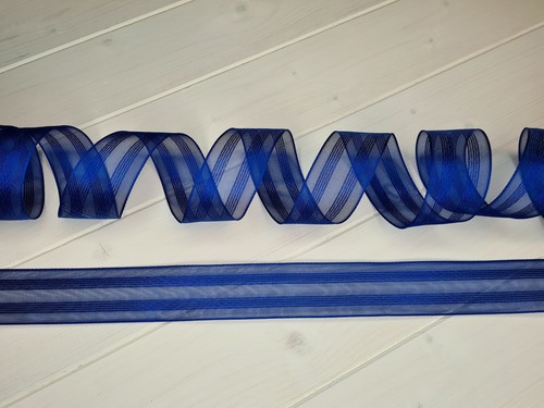 Weihnachtsband verdrahtete Kante Handwerk Dekoration Glitzer Schleife Baum Geschenkverpackung UK 63 mm - Bild 33 von 55