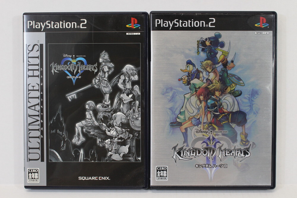 Lot of 2 Kingdom Hearts I 1 & II 2 CIB PS PlayStation 2 PS2