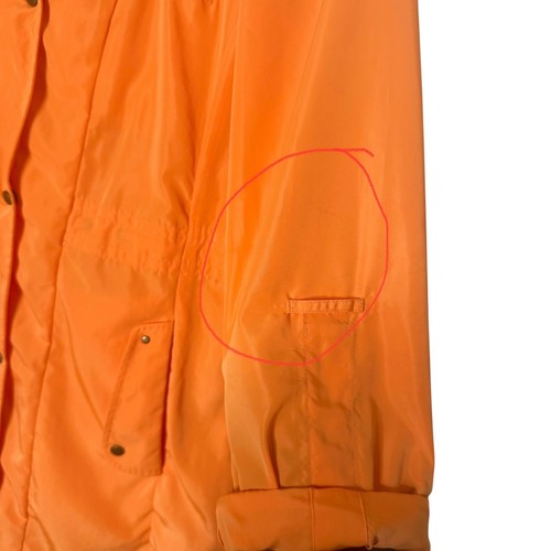Pendleton Womens Lightweight Hooded Rain Jacket Size M Orange Polyester Packable - Picture 5 of 11
