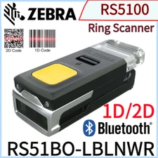 Zebra 1D/2D Finger Scanner Bluetooth Wireless RS51BO-LBLNWR Reader w/Battery New