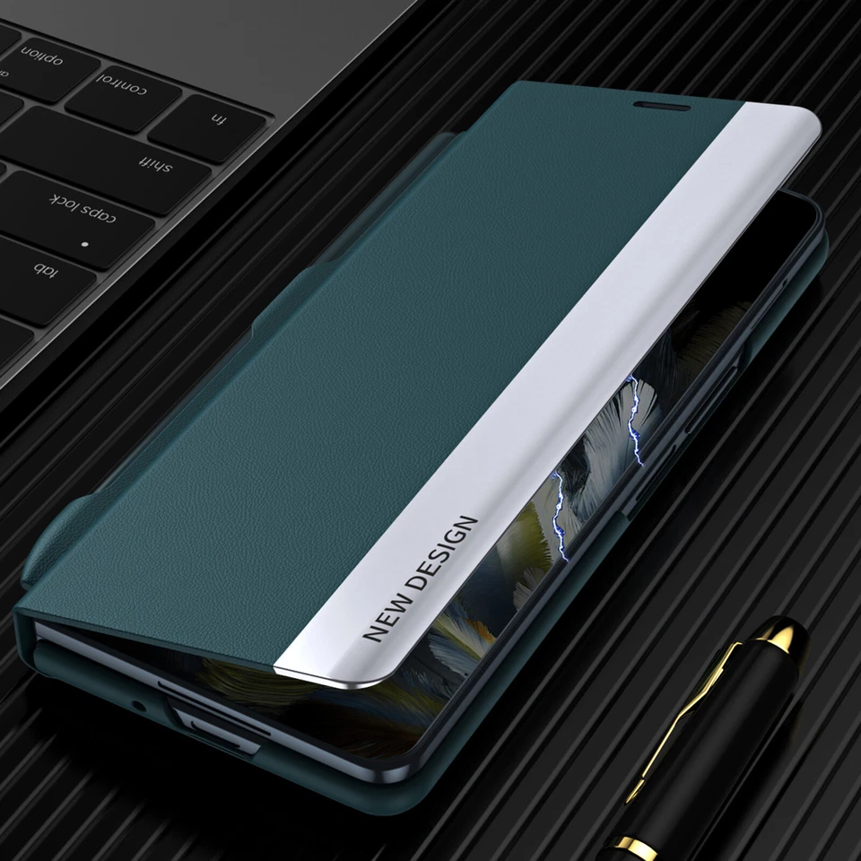 For OnePlus Open Business Magnetic Flip Stand Case Cover with Pen Slot + Stylus - Image 2 of 4