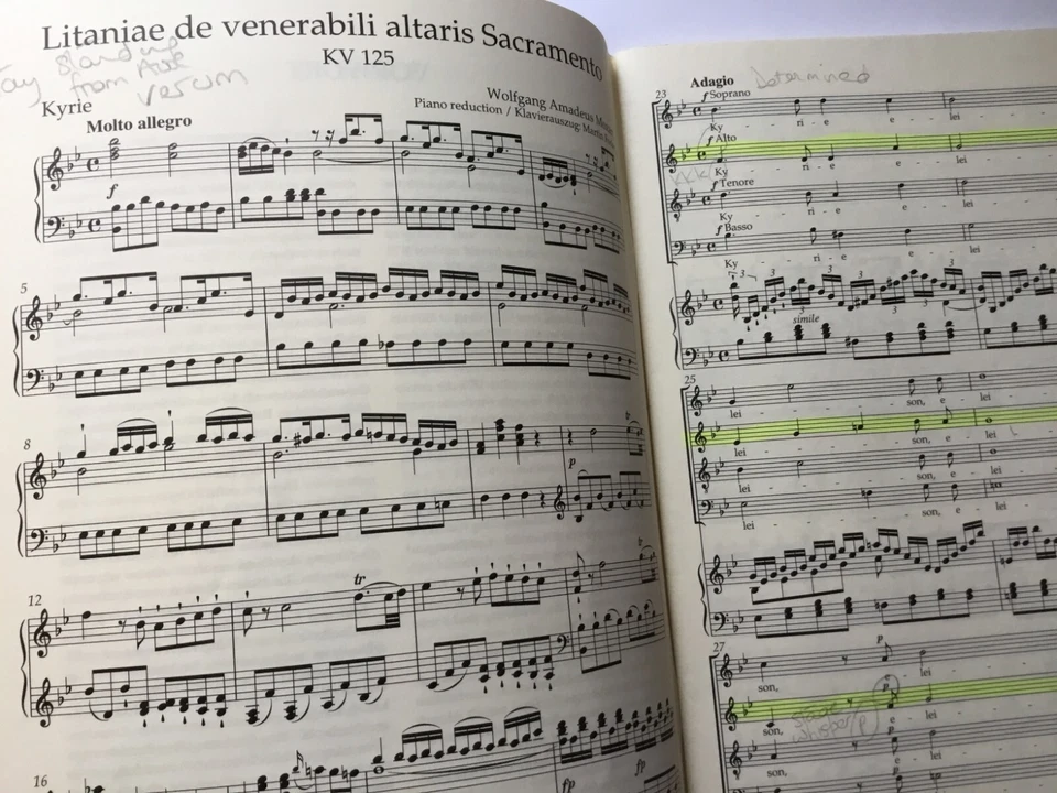 Wolfgang Amadeus Mozart-Litaniae De Venerabili KV125-Piano Reduction - Image 2 of 3