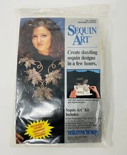 Sequin Art Kit Distlefink Designs Fall Autumn Leaves Designs #33244 USA NIP Vtg