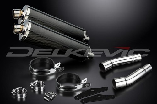 DUCATI MONSTER 620-695-800 02-08 450mm OVAL CARBON BSAU SILENCER EXHAUST KIT - Picture 4 of 4