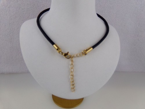 Necklace or Choker Soft Leather Lobster Clasp 3mm Round - Picture 3 of 23