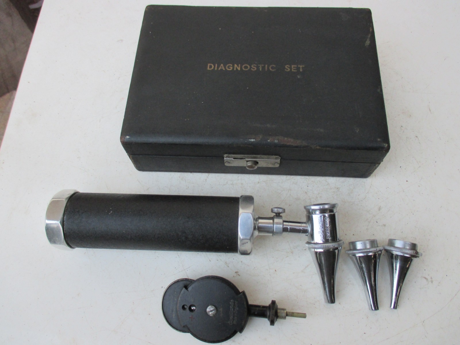 VINTAGE GOWLLANDS MAY OPTHALMOSCOPE OTOSCOPE DIAGNOSTIC SET MEDICAL