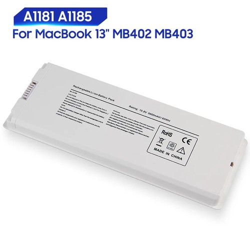 Replacement Battery A1181 A1185 For MacBook 13" MB403 MB402 MB881LL/A MA566FE/A - 第 1/6 張圖片
