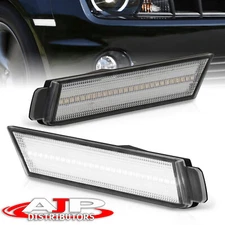 White LED Clear Front Turn Signal Side Marker Lights Lamps For 2010-2015 Camaro