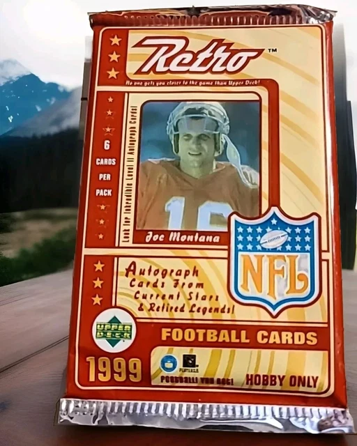 1999 Upper Deck Retro NFL Football Trading Cards Pack Factory 1 PACK