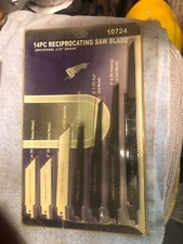 14 PC Reciprocating Saw Blade Set Metal Woodcutting Pruning With Organizer Pouch