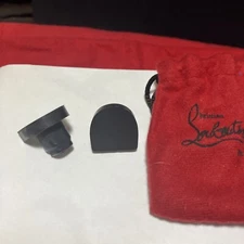 BRAND NEW CHRISTIAN LOUBOUTIN HEEL TAPS Tip Replacement Black 20 mm X 20 mm