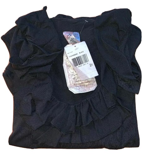 Lester Damen Kleid schwarz wunderschön V-Ausschnitt ärmellos 2X - Bild 6 von 6