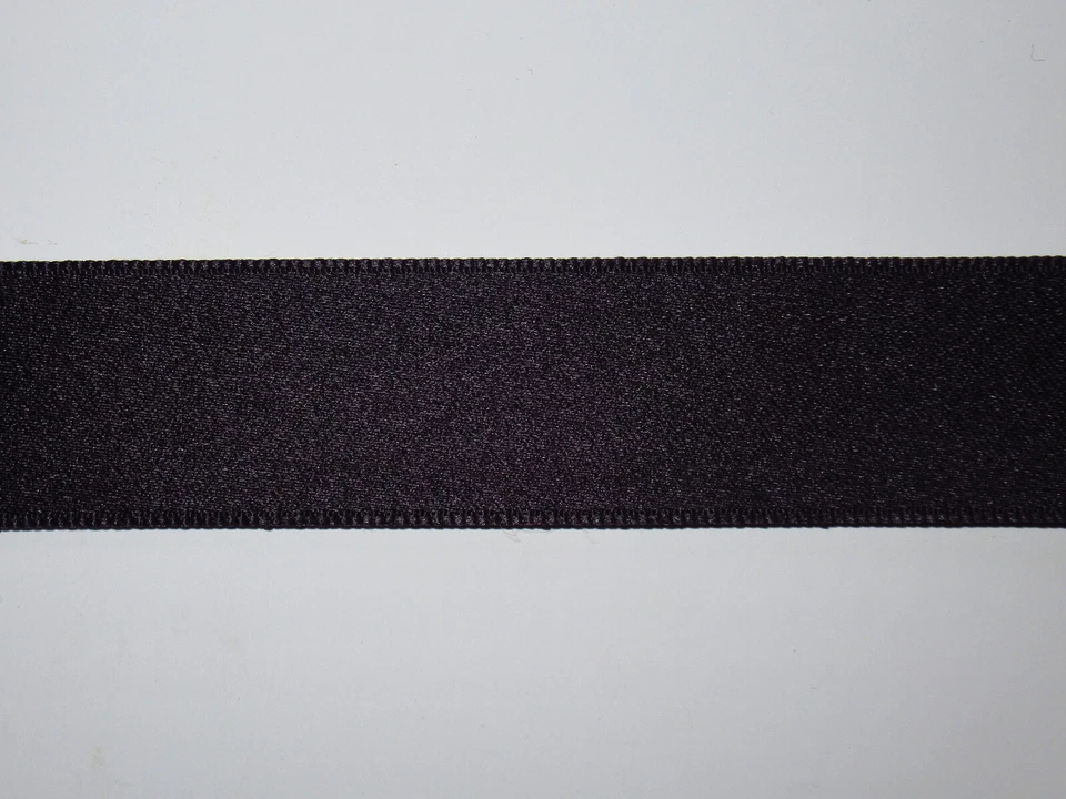 9 METRES DE RUBAN VINTAGE EN SATIN NOIR-VINTAGE FRENCH TRIM-N°TI56 - Photo 2/2