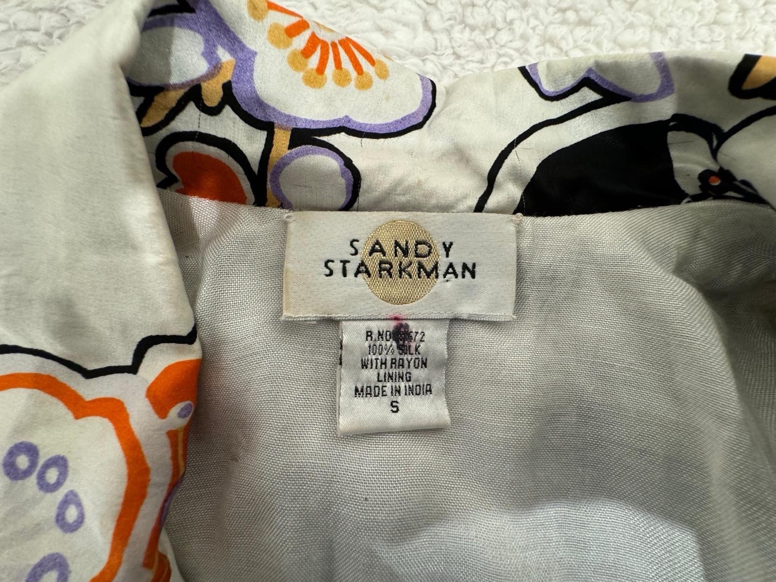 Sandy Starkman Button Down Embroidered Jeweled Bl… - image 3