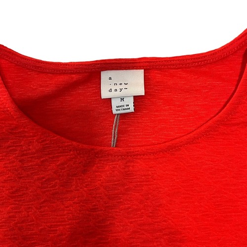 A New Day Shirt Top Blouse Size Medium Red - Photo 2/5