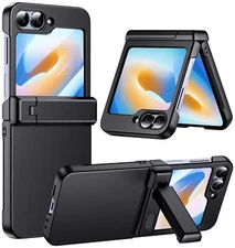 Temdan for Samsung Galaxy Z Flip 6 Case with Built-in Front Screen Protector ...