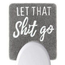 Fun Toilet Rug U Shaped Toilet Mat for Bathroom Floor 24x20 Non Slip Washable...