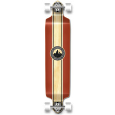 Yocaher Drop Down Longboard Complete - Crest Burgundy