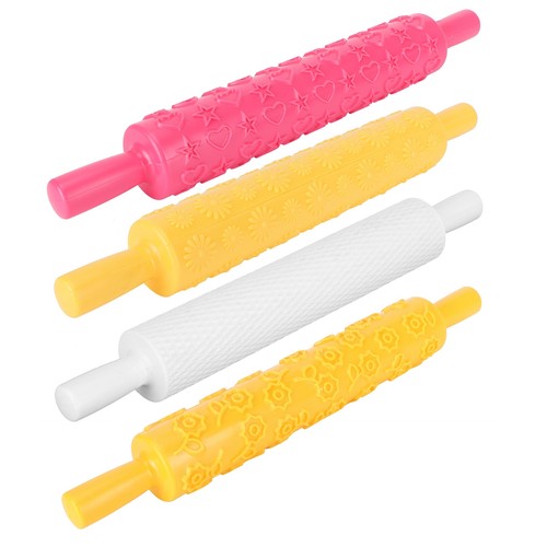Fondant Cake Embossing Rolling Pin Baking Dough Roller Cookies Biscuits JY - Picture 11 of 12