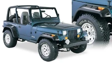 Bushwacker Front Rear Cut-Out Matte Black Fender Flares for 87-95 Jeep Wrangler