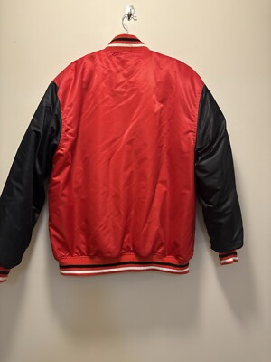 SOUTHPole フルジップジャケット 3XL ホワイト/レッド Southpole Satin Black, White & Red Jacket | Zumiez