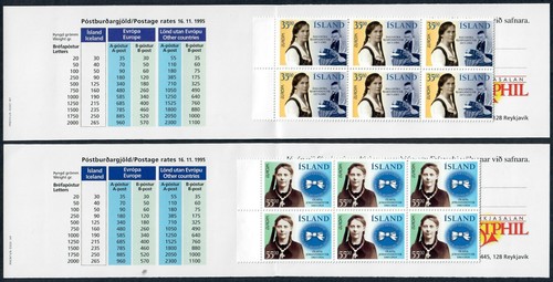 ICELAND. 1996. 350 Kr y 550 Kr. Europa. 2 folletos. Estampillada sin montar o nunca montada (H30-H31) - Imagen 2 de 2