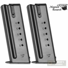TWO Magnum Research DESERT EAGLE .44 MAGNUM 8-Round MAGAZINES MAG44 FAST SHIP