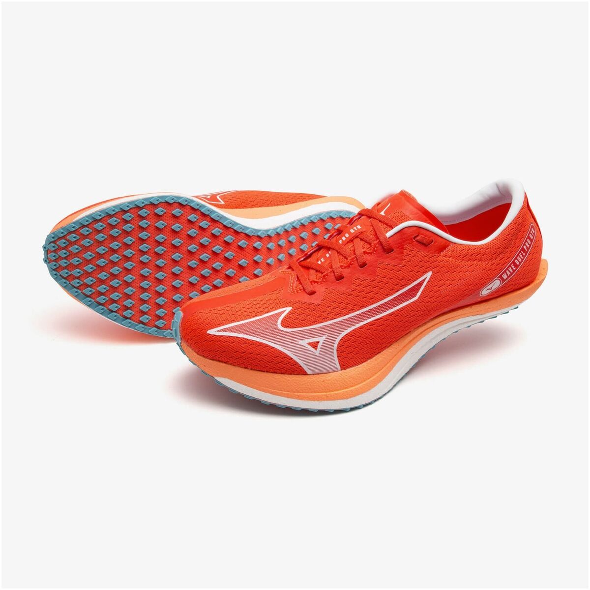 Mizuno Running Shoes WAVE DUEL PRO QTR Coral x Orange x Blue