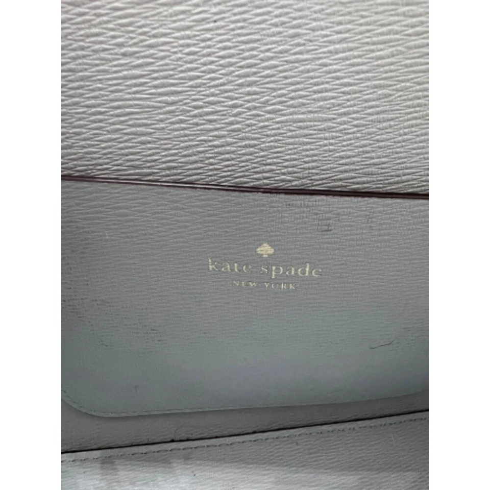 Cartera Bandolera Kate Spade NY Talia Triple Compartimiento Gris Guijarro Cuero Foto 3 de 4