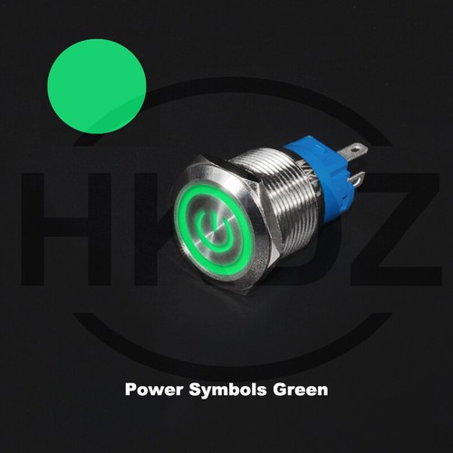 Metal Push Button Switch Momentary LED Illuminated ON/OFF 15/19/22mm 12/24/220V - Picture 21 of 34