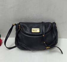 Marc By Marc Jacobs Black Pebbled Leather Zipper Flap Closure Crossbody Bag