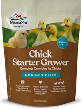 Manna Pro Chick Starter Feed, Non-Medicated Chicken Feed 5 Pound (Pack of 1) 