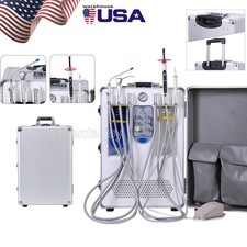 Portable Dental Delivery Unit System Mobile Cart Suction with Air Compressor 4H