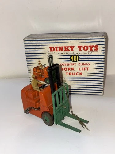 Vintage Used MECCANO DINKY Toys No. 401 Coventry Climax Fork Lift Truck with Box