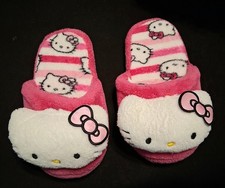 Hello Kitty Toddler Girls Cute Slippers Pink Size Small 9 1/2" Long NEW