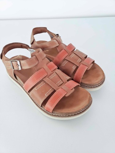 Clarks Artisan ARWELL SUN Tan Combination Leather Sandals 8M