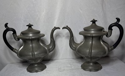 Matching Set Antique Victorian James Dixon & Son Pewter 1833