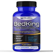 BedKing Testosterone Booster for Men – Energy, Libido & Performance Pills (60)