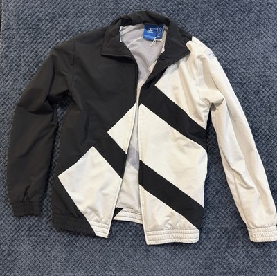 Adidas Originals Berlin Bold Track Jacket Black White Big 3 Stripes Mens Size Sm