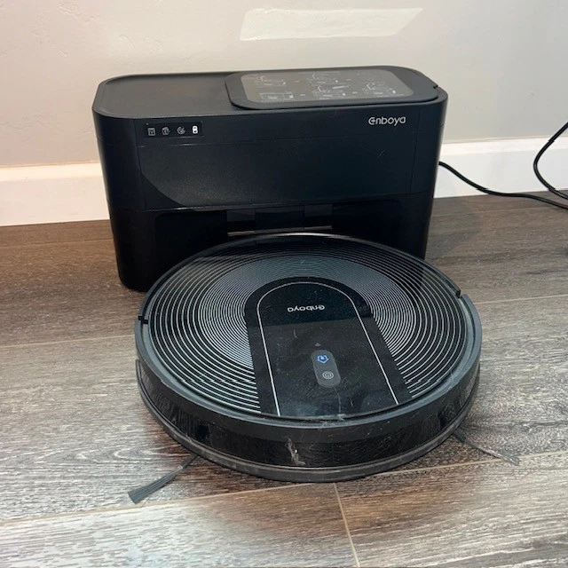 Enboya D60+ Robot Vacuum Cleaner with Self-Empty Base 9000Pa - BLACK