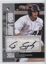 2011 ITG Heroes and Prospects Draft Year Silver /39 Cory Spangenberg Auto n8a