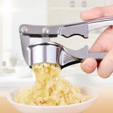 Heavy Duty Stainless Steel Garlic Press Crusher Squeezer Removable Kitchen Tool