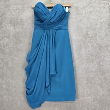 Symphony Of Venus Womens Teal Green Strapless Short Dress Waterfall Front Size 8