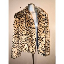 Leopard Faux fur zip jacket