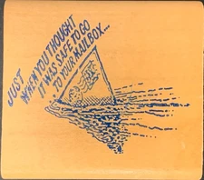 Vintage Inkadinkado Jaws Just When You Thought It Was Safe…Maibox Rubber Stamp